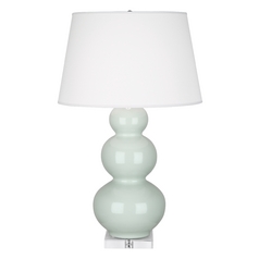 33-Inch Triple Gourd Table Lamp in Celadon by Robert Abbey
