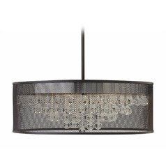 Fiona 25-Inch Crystal Pendant in Black by Fredrick Ramond