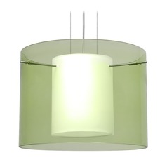 Besa Lighting Pahu Satin Nickel LED Pendant Light