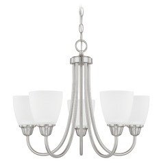 Trenton 21-Inch Chandelier in Brushed Nickel by HomePlace Lighting