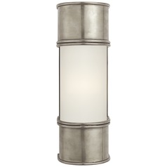 E.F. Chapman Oxford 12-Inch Bath Sconce in Nickel by Visual Comfort Signature