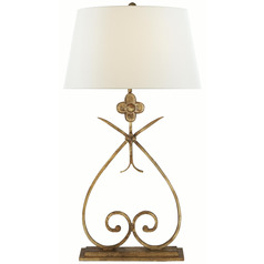 Visual Comfort Signature Collection Harper Gilded Iron Table Lamp with Empire Shade