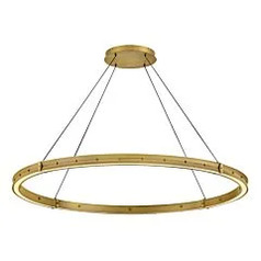Althea 53-Inch LED Chandelier in Lacquered Brass by Fredrick Ramond