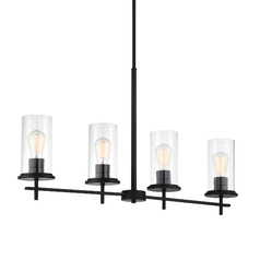 Haisley 34-Inch Linear Chandelier in Coal by Minka Lavery