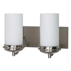 Polaris Brushed Nickel Bathroom Light by Nuvo Lighting