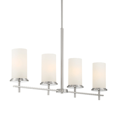 Haisley 34-Inch Linear Chandelier in Brushed Nickel by Minka Lavery