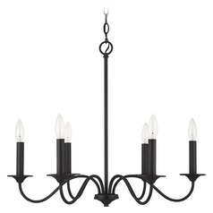 Vincent 26-Inch Chandelier in Black Iron by Capital Lighting