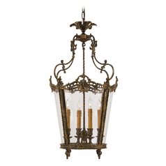 Pendant with Clear Glass in Antique Bronze Patina by Metropolitan Lighting