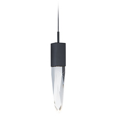 Quartz LED Pendant in Black by ET2 Lighting