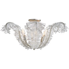 Niermann Weeks Calais Semi-Flush in Silver Leaf by Visual Comfort Signature