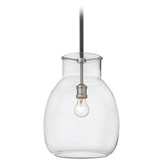 Bella Matte Black & Brushed Nickel Pendant by Z-Lite
