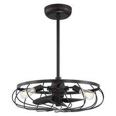 24-Inch LED Chandelier Fan in Oil Rubbed Bronze by Meridian