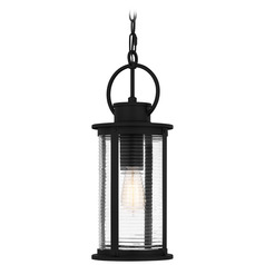 Quoizel Lighting Tilmore Matte Black Mini-Pendant Light with Cylindrical Shade