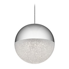 Moonlit 4.75-Inch Chrome LED Pendant by Elan Lighting