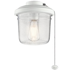 LED Ceiling Fan Seeded Glass Light Matte White by Kichler Lighting