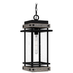Quoizel Lighting Strader Matte Black Mini-Pendant Light with Cylindrical Shade