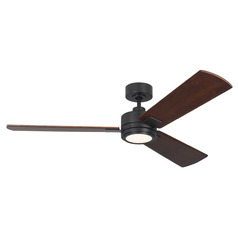 Visual Comfort Fan Collection Harris Smart 56 LED Midnight Black LED Ceiling Fan with Light