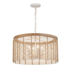 Vannerie 20-Inch Pendant in Ecru by Maxim Lighting