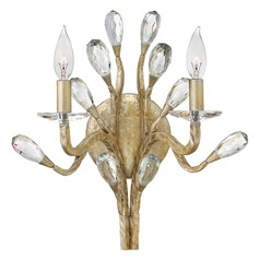 Eve 2-Light Crystal Wall Sconce in Champagne Gold by Fredrick Ramond