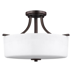 Canfield Burnt Sienna Semi-Flush Mount by Generation Lighting