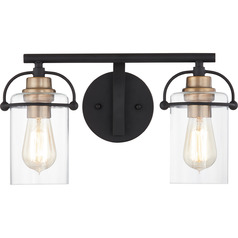 Emerson Bathroom Light in Matte Black by Quoizel Lighting