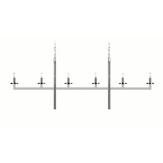 Kelly Wearstler Liaison Linear Chandelier in Nickel by VC Signature