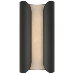 Armise 14-Inch LED Sconce in Matte Carbon by Visual Comfort Signature