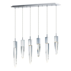 Quartz 6-Light LED Pendant in Polished Chrome by ET2 Lighting