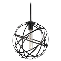 Atom Black Pendant by Matteo Lighting