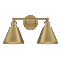 17-Inch Vanity Light in Natural Brass by Meridian