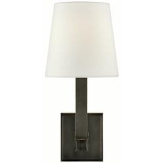Visual Comfort Signature Collection Chapman & Myers Square Tube Bronze Sconce