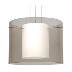 Besa Lighting Pahu Satin Nickel Pendant Light