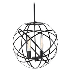 Atom Black Pendant by Matteo Lighting