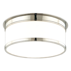Geneva Flush Mount in Polished Nickel by Hudson Valley Lighting