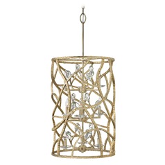 Eve 20-Inch Crystal Pendant in Champagne Gold by Fredrick Ramond