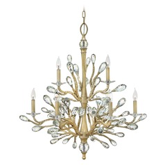 Eve 33.50-Inch Chandelier in Champagne Gold by Fredrick Ramond