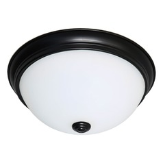 Mahogany Bronze LED Flush Mount by Satco Lighting