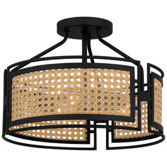 Quoizel Lighting Priya Matte Black Semi-Flushmount Light
