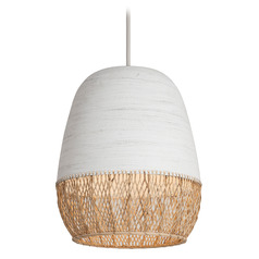 Maxim Lighting Tamba Rustic Ivory Pendant Light with Bowl / Dome Shade
