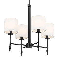 Ali 20-Inch Chandelier with Fabric Shades in Black by Kichler Lighting