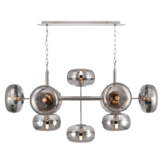 Nottingham 54-Inch Linear Chandelier in Nickel by Eurofase Lighting