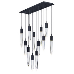 Quartz 12-Light LED Pendant in Black by ET2 Lighting