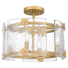 Quoizel Lighting Jolie Light Gold Semi-Flushmount Light