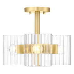 Designers Fountain Aries Brushed Gold Semi-Flushmount Light