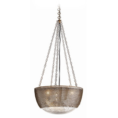 Chainmail Pendant in Brass with Mercury Glass by Arteriors Home