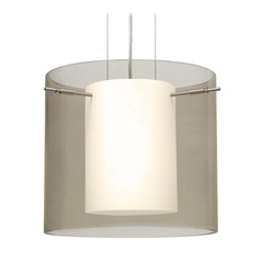 Besa Lighting Pahu Satin Nickel Pendant Light