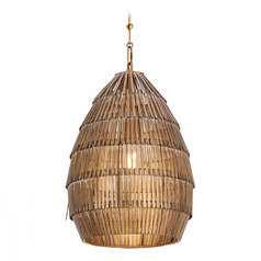 Maxim Lighting Gilda Antique Brass Pendant Light with Teardrop Shade