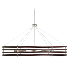 Dalton 48.50-Inch Chandelier in Dark Wood & Nickel by Capital Lighting