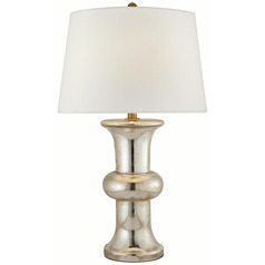 Visual Comfort Signature Collection Bull Nose Mercury Glass Table Lamp with Empire Shade