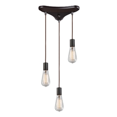 Modern Multi-Light Pendant Light with Clear Glass and 3-Lights
